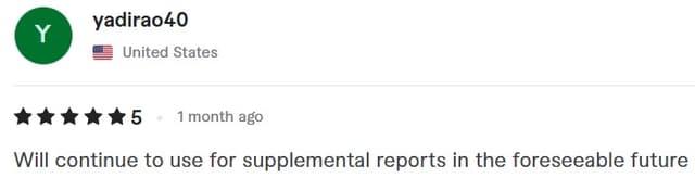 Verified customer review