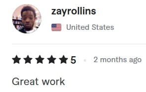 Verified customer review